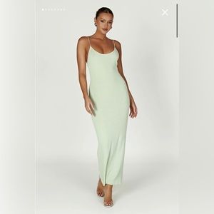 Magnolia Knit Midi Dress - Pistachio Green